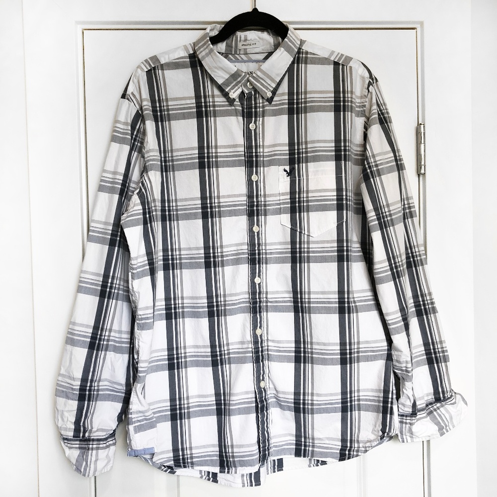 White Button Down Shirt Size XL American Eagle Athletic Fit